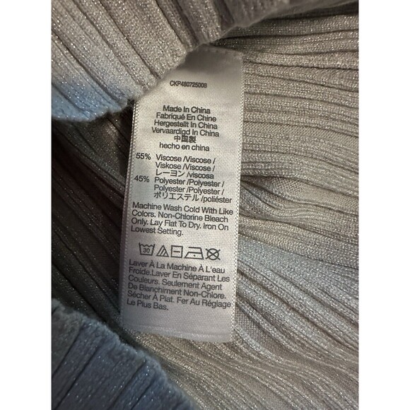 MADEWELL The Signature Shimmer Knit Cutaway Sweater Tank Silver SMALL NWT - Picture 7 of 9